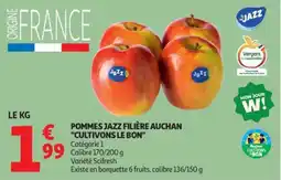 Auchan Supermarché Pommes jazz filière auchan "cultivons le bon" offre
