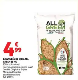 Auchan Supermarché ALL GREEN Granulés de bois offre