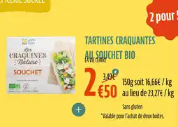 La Vie Claire Tartines craquantes all souchet bio offre