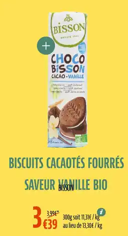 La Vie Claire BISSON Biscuits cacaotés fourrés saveur missonille bio offre