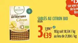 La Vie Claire Sablés au citron bio offre