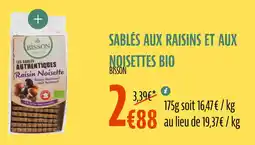 La Vie Claire Sablés aux raisins et aux noisettes bio offre