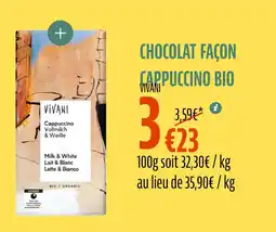 La Vie Claire Vivani chocolat façon cappuccino bio offre