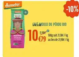 La Vie Claire LA VIE CLAIRE Café moulu du pérou bio offre