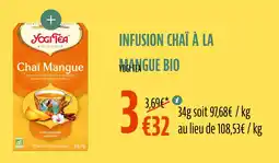 La Vie Claire Yogi tea infusion chaï à la mangue bio offre