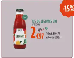 La Vie Claire LA VIE CLAIRE Jus de légumes bio offre