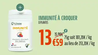 La Vie Claire D.PLANTES Immunité à croquer offre