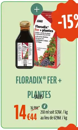 La Vie Claire SALUS Floradix fer + plantes offre