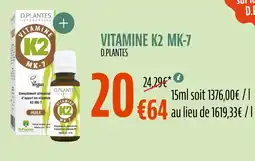 La Vie Claire D.PLANTES Vitamine k2 mk-7 offre