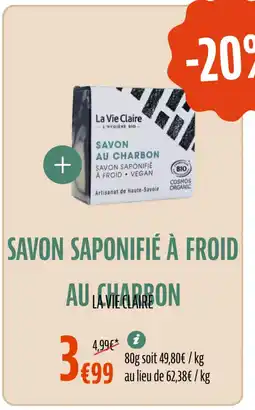 La Vie Claire LA VIE CLAIRE Savon saponifié à froid au charbon offre