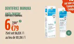 La Vie Claire Dentifrice manuka amti-tarte offre