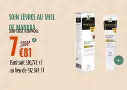 La Vie Claire COMPTOIRS ET COMPAGNIE Soin lèvres au miel de manuka offre
