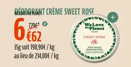 La Vie Claire Déodorant crème sweet rose offre