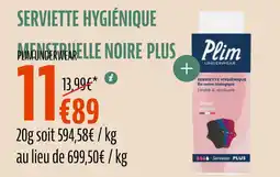 La Vie Claire PLIM UNDERWEAR Serviette hygiénique menstruelle noire plus offre