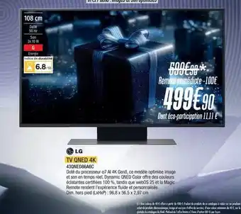 Proxi Confort Lg - tv qned 4k 43quedb642g offre