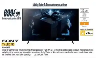 Proxi Confort Sony - tv led 4k kg05sb8 offre