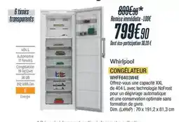Proxi Confort Whirlpool - congelateur whf6403w4e offre