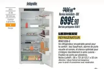 Proxi Confort Liebherr - réfrigérateur inse1220-2 offre