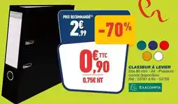 Bureau Vallée Exacompta - classeur à levier offre