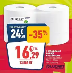 Bureau Vallée Lucart - rouleaux papier hygiénique offre