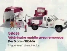 King Jouet Vétérinaire mobile avec remorque dès 5 ans - 985464 offre