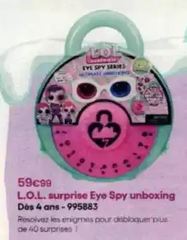 King Jouet L.o.l. - l.o.l. surprise eye spy unboxing dès 4 ans-995883 offre