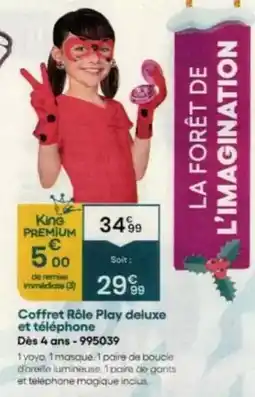 King Jouet King - coffret rôle play deluxe et télephone dès 4 ans offre