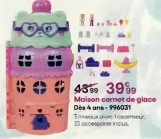 King Jouet Maison cornet de glace dès 4 ans-996031 offre