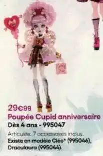 King Jouet Poupée cupid anniversaire offre