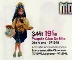 King Jouet Poupee cleo de nile offre
