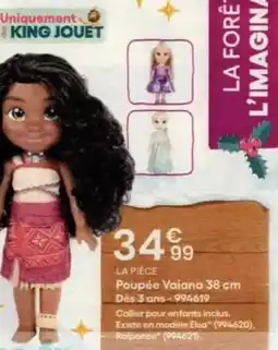 King Jouet King - poupée vaiana 38 cm offre