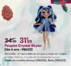 King Jouet Poupee crystal skyler dès 4 ans-986223 offre