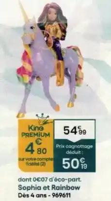 King Jouet King - sophia et rainbow offre