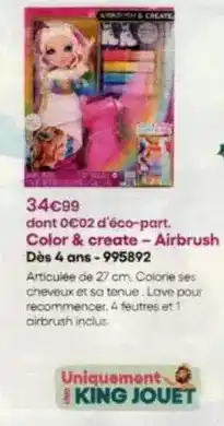 King Jouet King - airbrush color & create offre