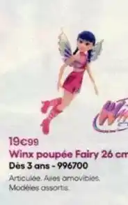 King Jouet Fairy - winx poupee 26 cm offre