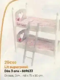 King Jouet Dim - lit superposé des 3 ans offre