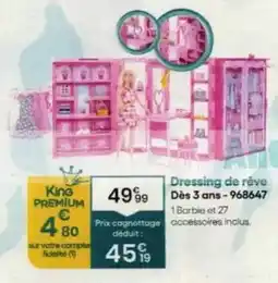 King Jouet King - dressing de rêve dès 3 ans-968647 offre