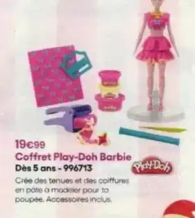 King Jouet Play-doh - coffret play-doh barbie dès 5 ans offre