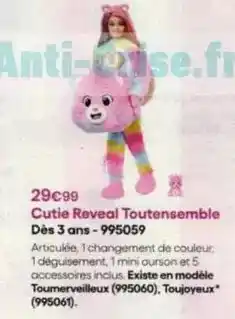 King Jouet Cutie reveal toutensemble dès 3 ans 995059 offre