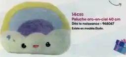King Jouet Peluche arc-en-ciel 40 cm dés la naissance - 969067 offre