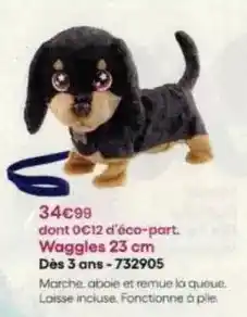 King Jouet Waggles 23 cm dès 3 ans- 732905 offre