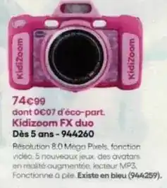 King Jouet Mega - kidizoom fx duo offre