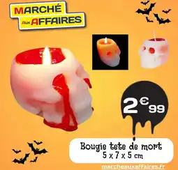 Marché aux Affaires Bougie tete de mort offre