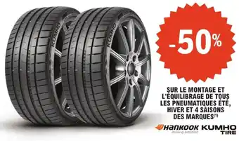 Şur le montage et l'équilibrage de tous les pneumatiques été hiver et 4 saisons des marques