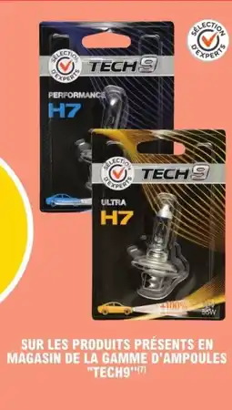E.Leclerc L'Auto Sur les produits présents en magasin de la gamme d'ampoules tech9 offre