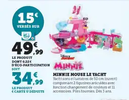 Hyper U MINNIE MOUSE Mouse le yacht offre