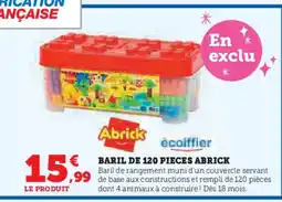 Hyper U ABRICK Baril de 120 pieces offre