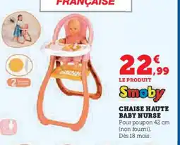 Hyper U Chaise haute baby nurse offre
