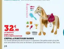 Hyper U Cheval a fonctions barbie offre
