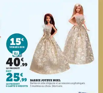 Hyper U Barbie joyeux noel offre